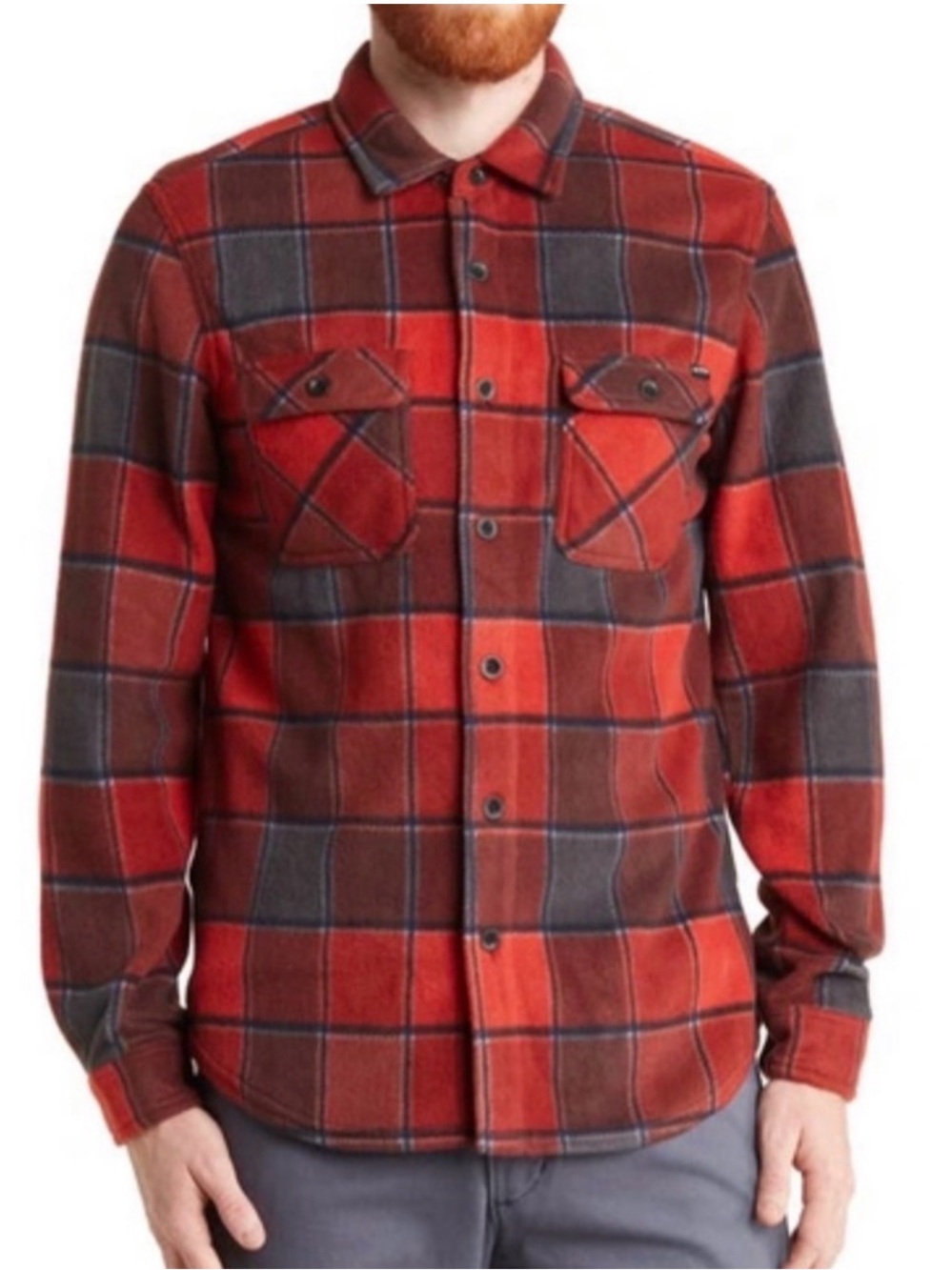 Union Red & Black Plaid Fleece Shacket